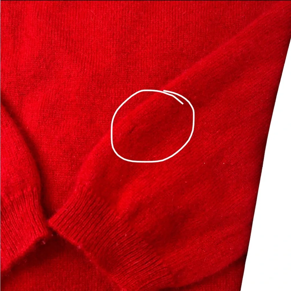 Charter Club 100% Cashmere Red Turtleneck Pullover Sweater Women ‎ Petite Medium